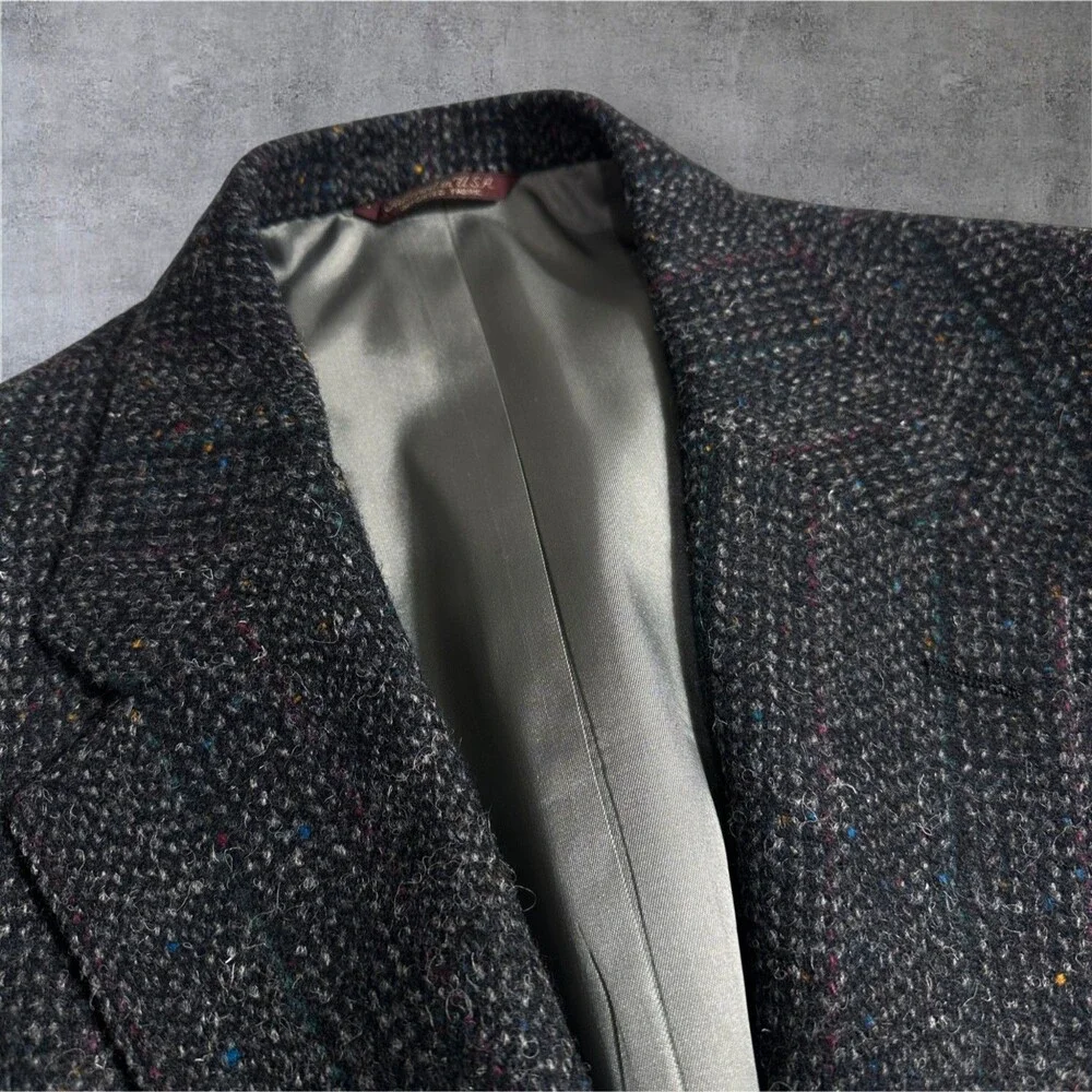 REDWOOD ROSS Vintage Men's Blazer Sport Coat Two Button Jacket 44L TWEED WOOL